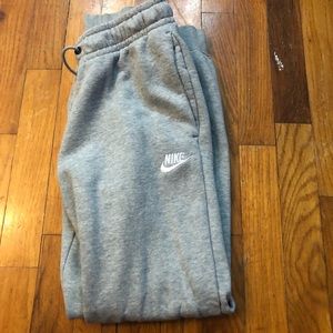 Gray Nike sweatpants